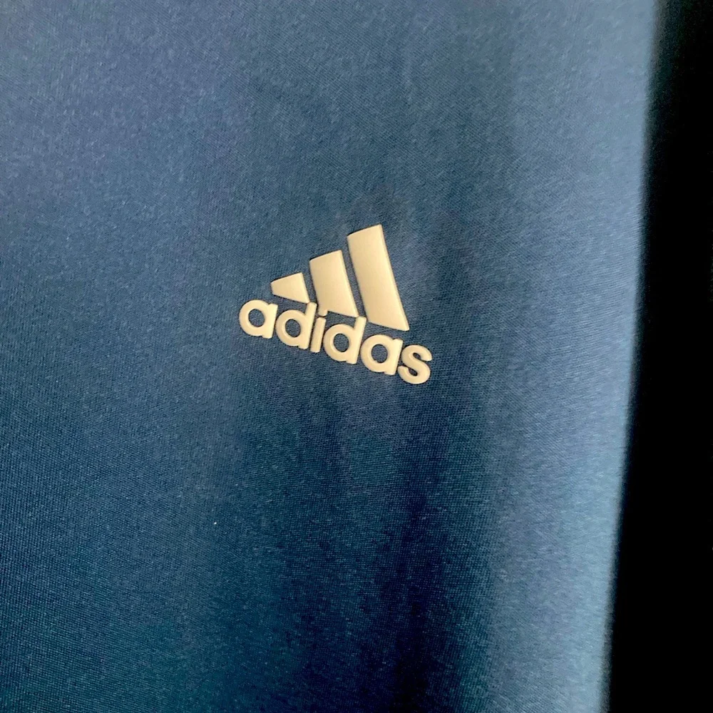 Adidas SZ XXL Navy and Beige Climalite Shirt